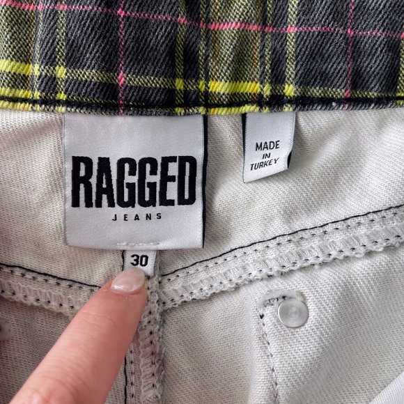 The Ragged Priest Check Print Mom Jeans 30 - Picture 5 of 9